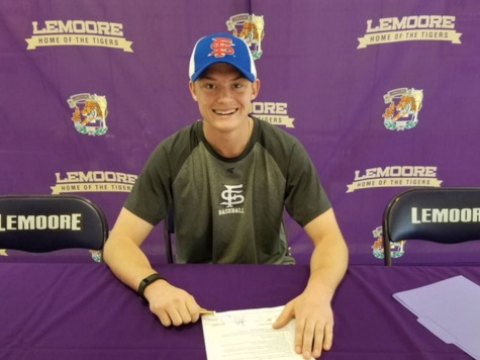 Jared Holaday at his signing. He will play baseball for Fresno State.